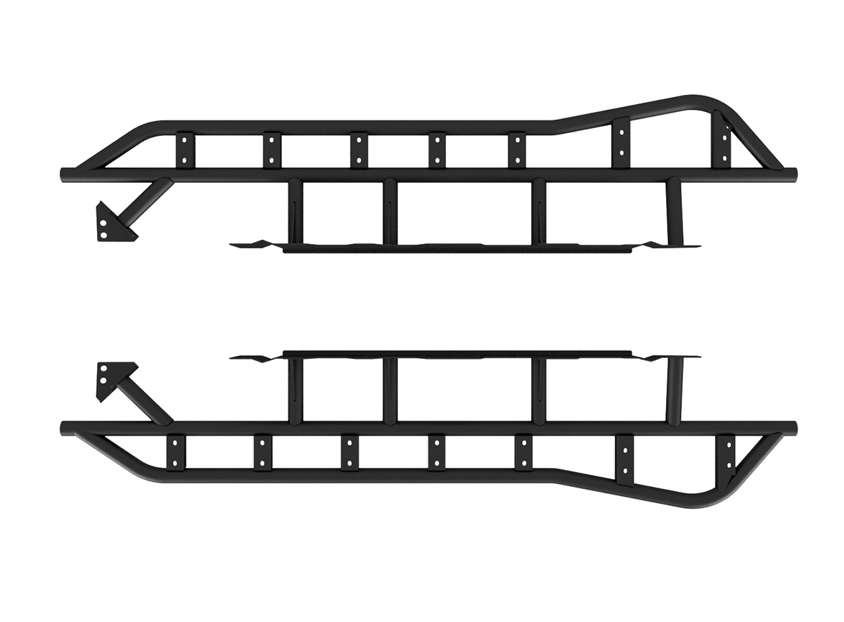 Cali Raised LED Step Edition Rock Sliders For 2024+ Toyota Tacoma