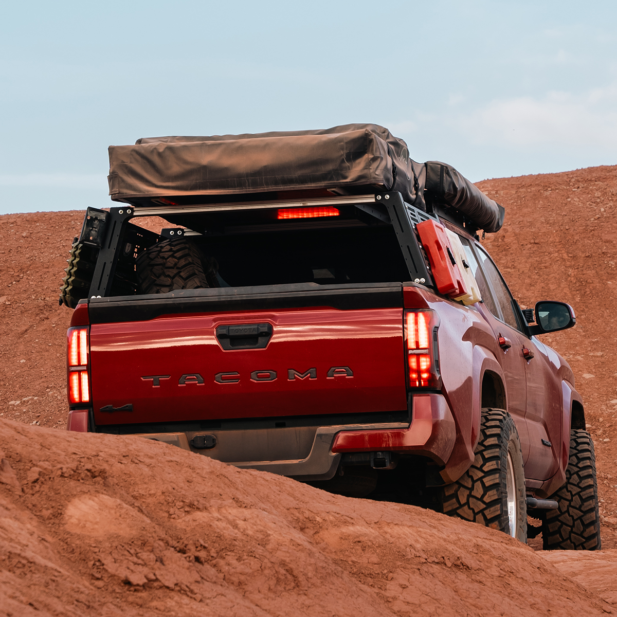 bed rack tent Overland BED RACK For 2024+ Toyota Tacoma LONG BED LOW Profile RACK