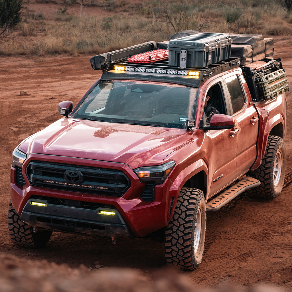 Cali Raised LED Step Edition Rock Sliders For 2024+ Toyota Tacoma