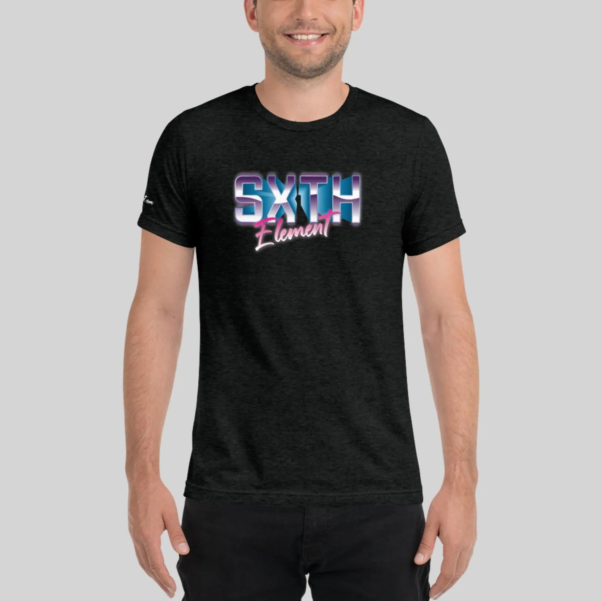 Men's Lightweight Short Sleeve 80's Themed T-shirt SXTH Element