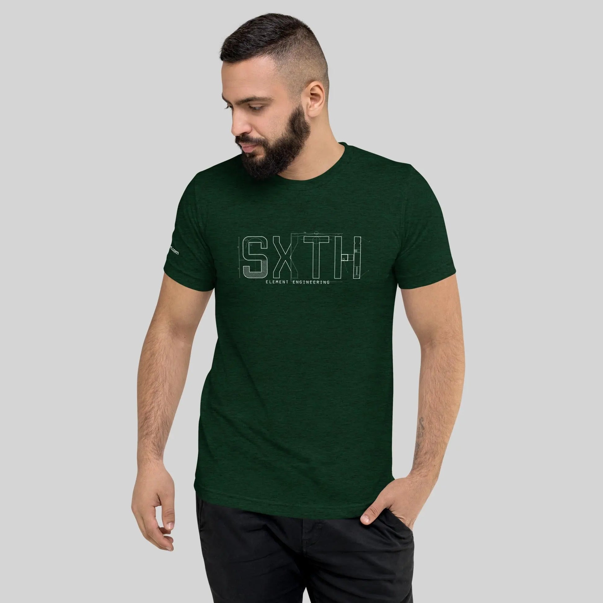 Men's Short Sleeve Engineer Diagram T-shirt SXTH Element