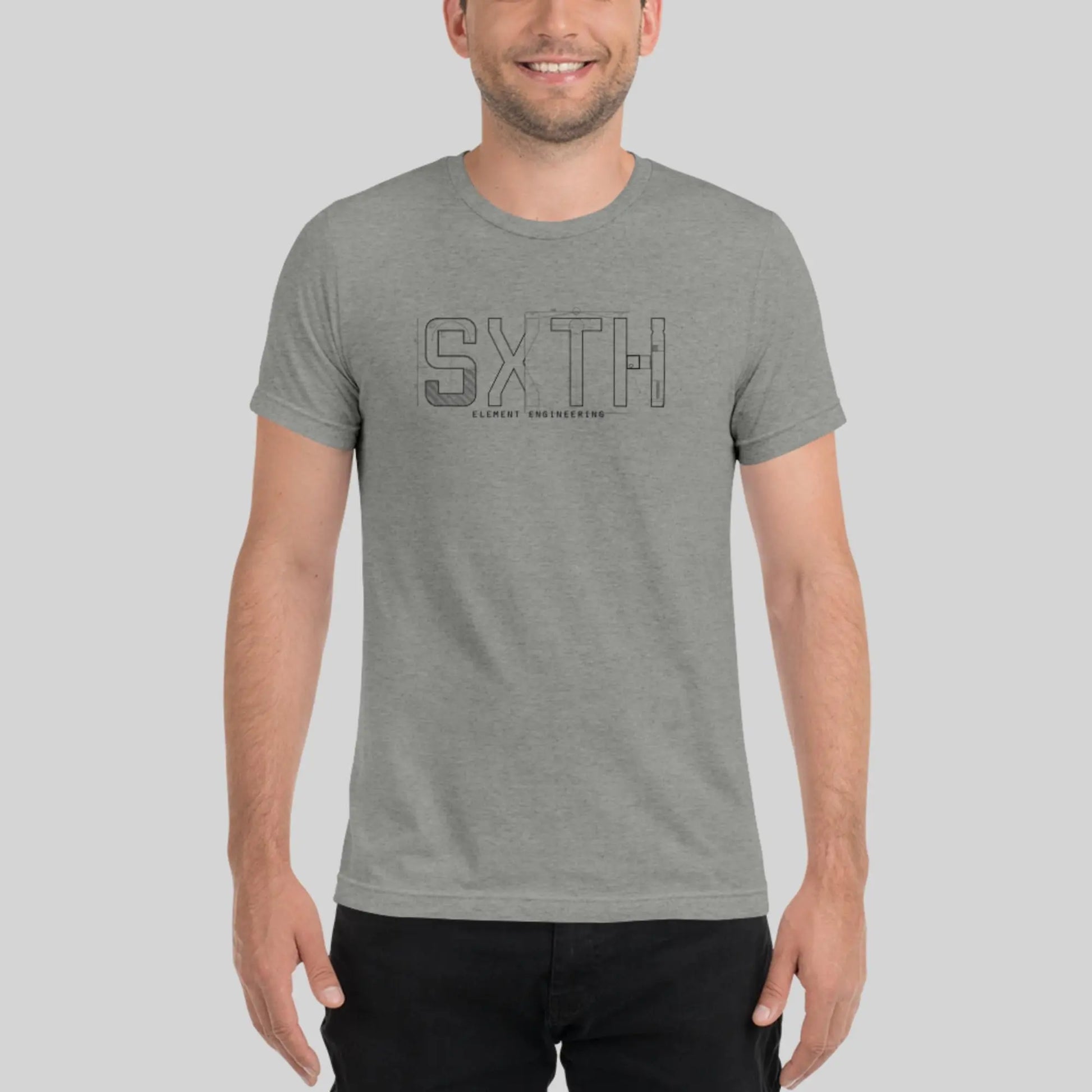 Men's Short Sleeve Engineer Diagram T-shirt (Dark Print) SXTH Element