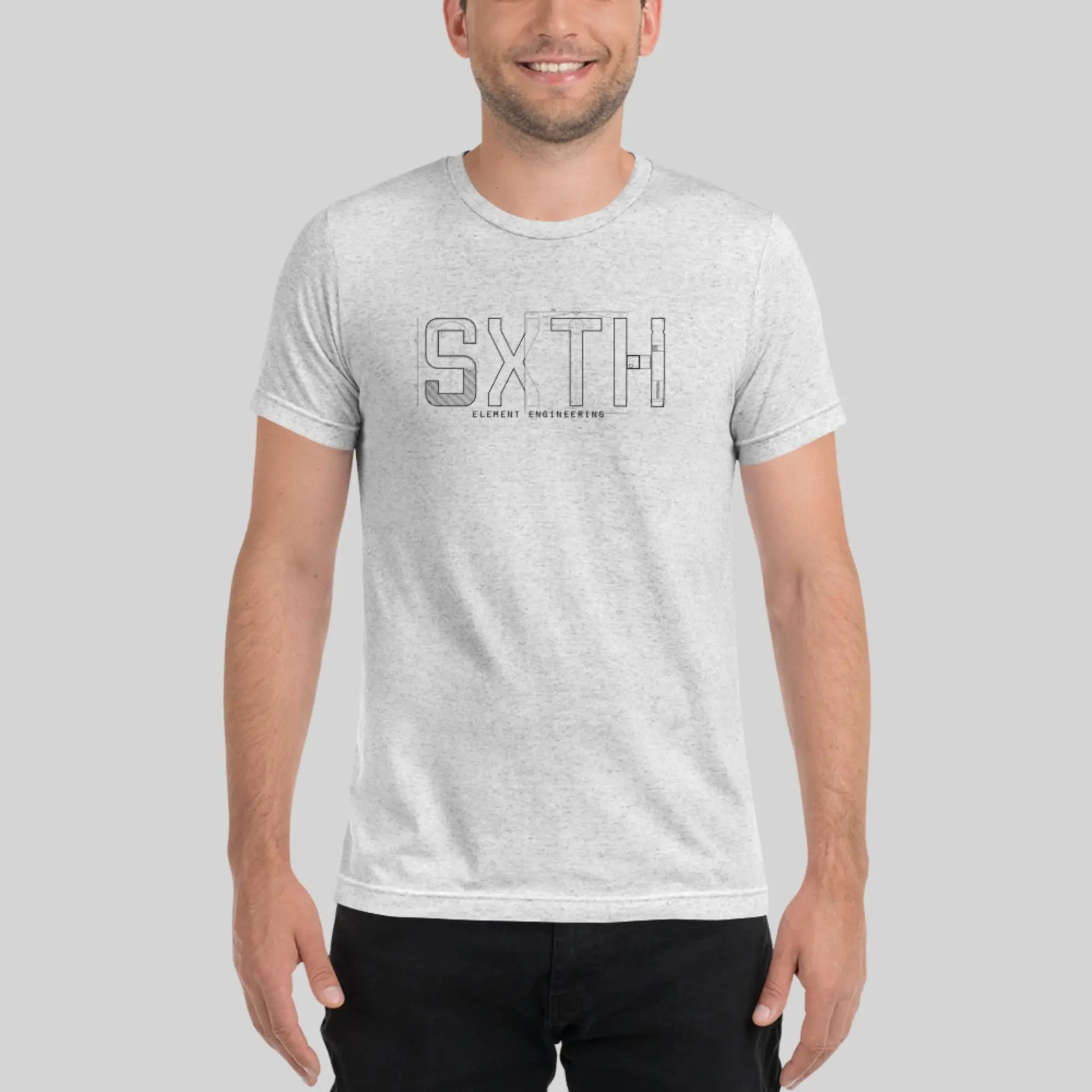 Men's Short Sleeve Engineer Diagram T-shirt (Dark Print) SXTH Element