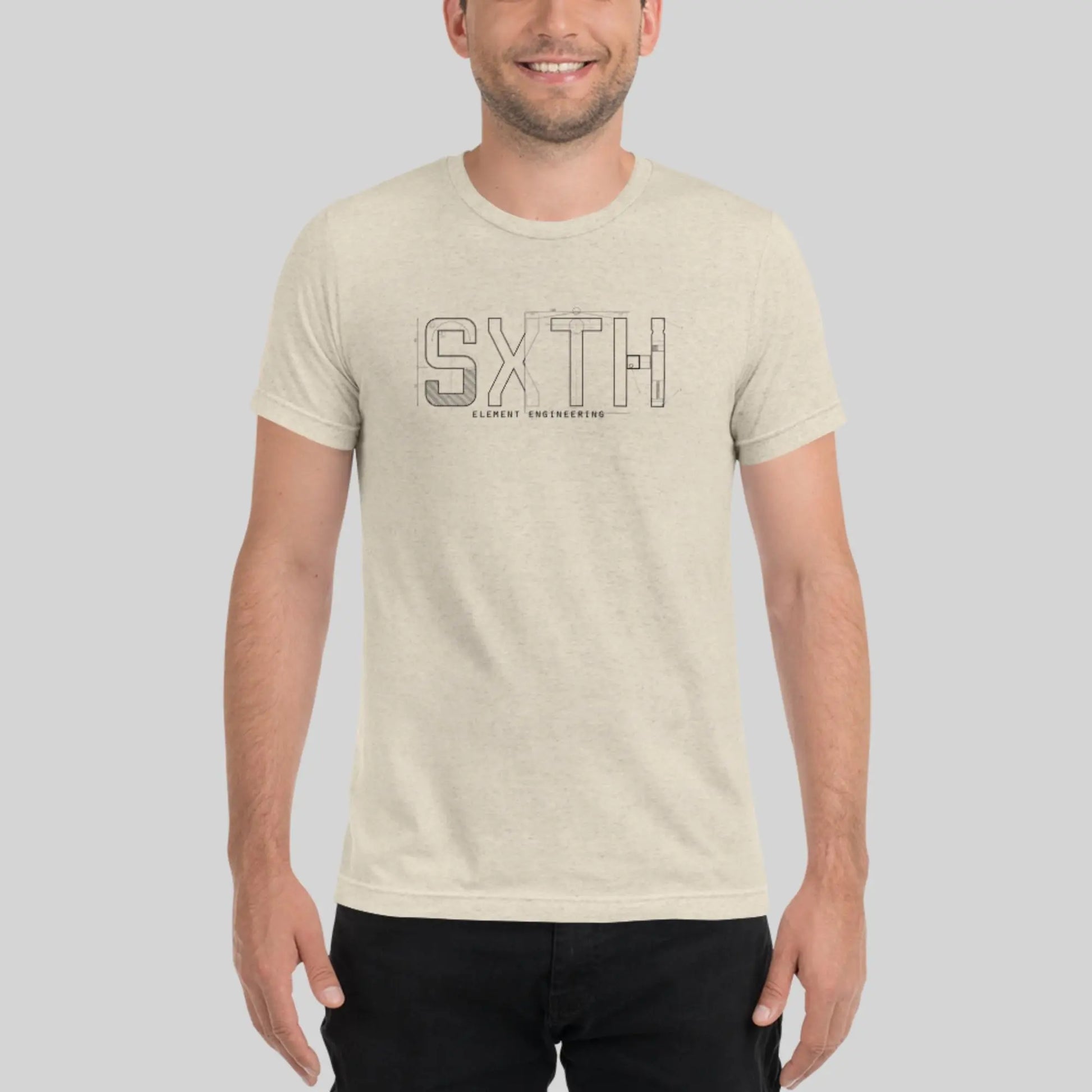 Men's Short Sleeve Engineer Diagram T-shirt (Dark Print) SXTH Element