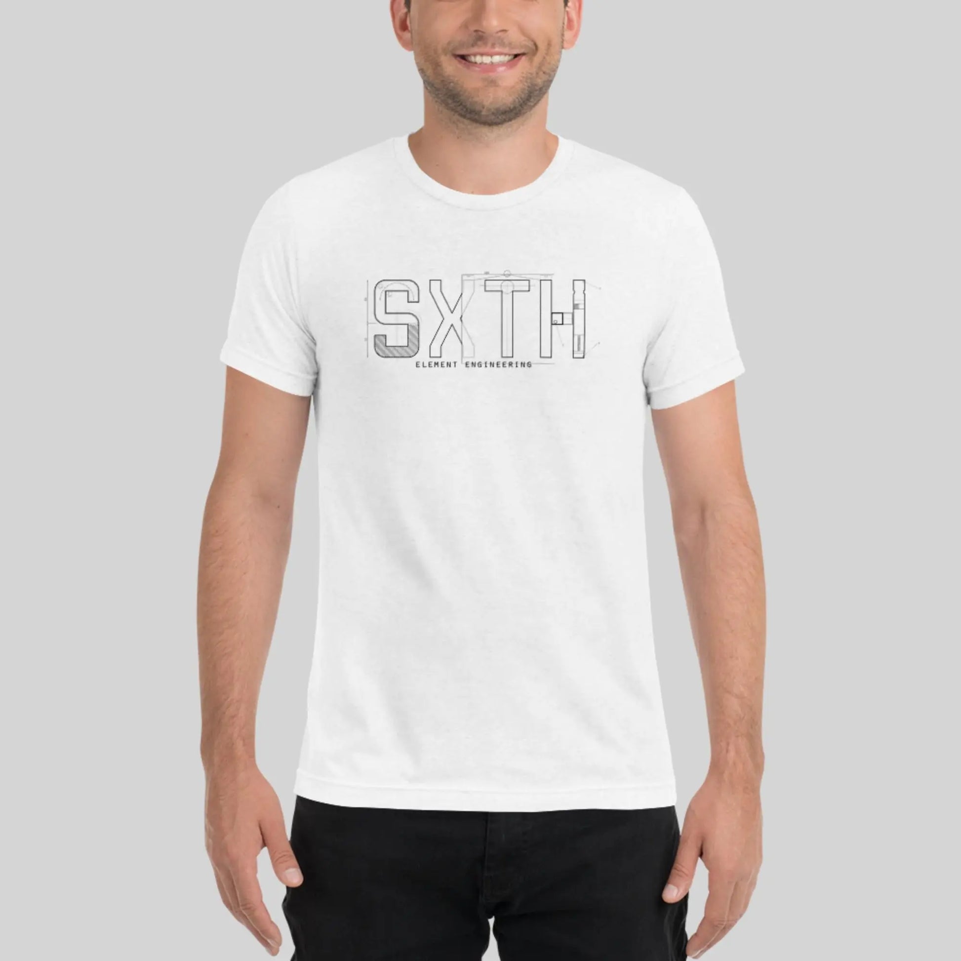 Men's Short Sleeve Engineer Diagram T-shirt (Dark Print) SXTH Element