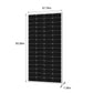 Newpowa - 200W 12V Monocrystalline Rigid Solar Panel