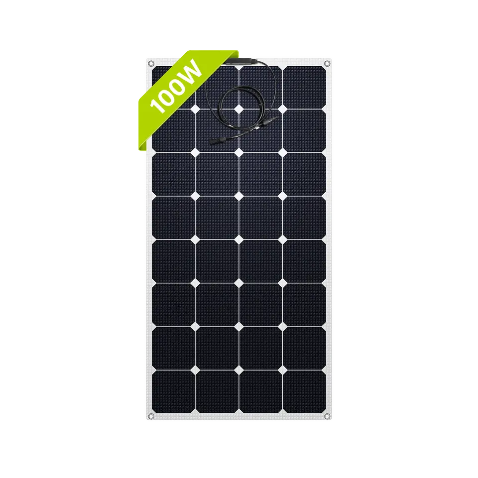 Newpowa - 100W Lightweight 12V Mono Semi-Flexible Solar Panel Unaka Gear Co.