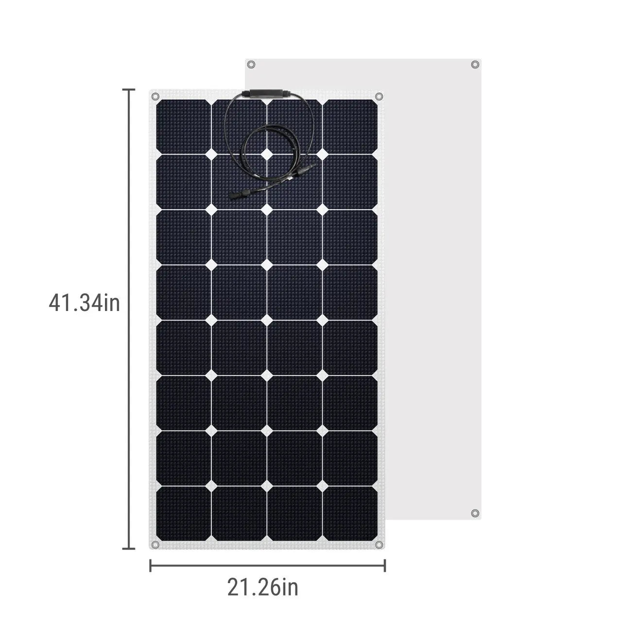 Newpowa - 100W Lightweight 12V Mono Semi-Flexible Solar Panel Unaka Gear Co.