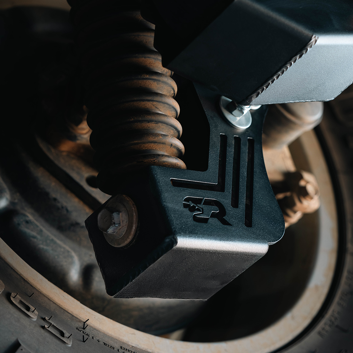 Cali Raised LED Rear Shock Skid Plate For 2024+ Toyota Tacoma