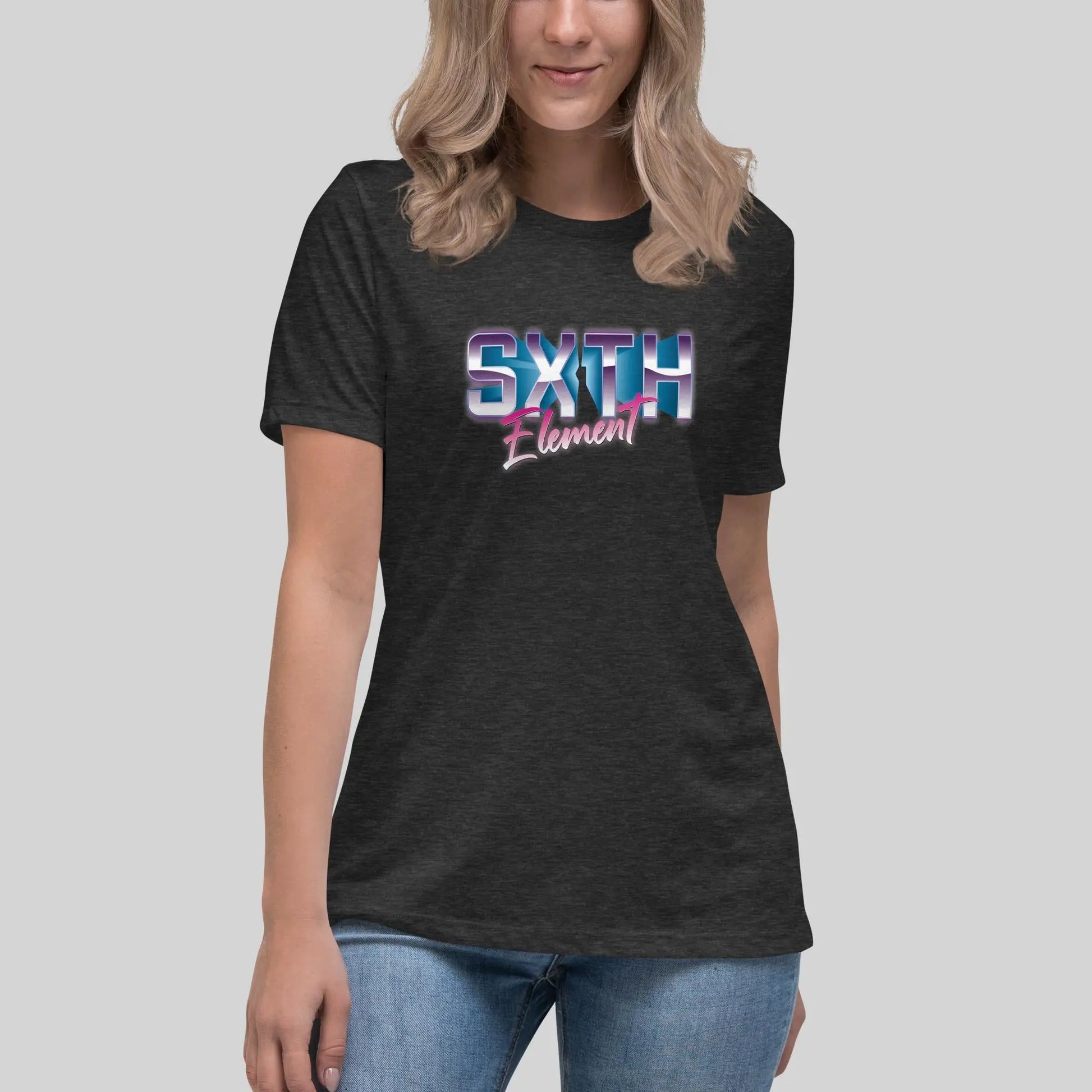 Women's Relaxed 80's Theme T-Shirt SXTH Element