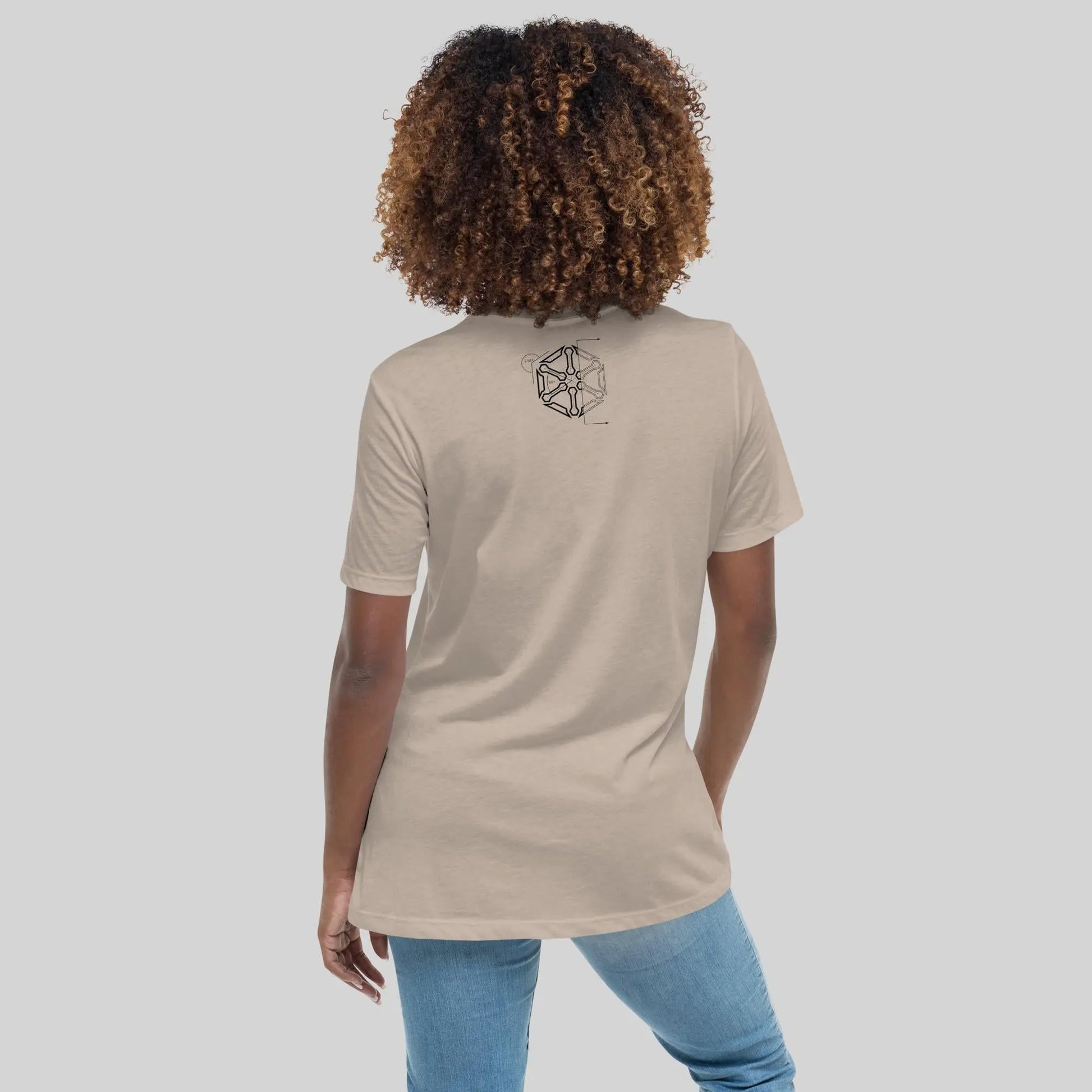 Women's Relaxed Dark Print Diagram T-Shirt SXTH Element