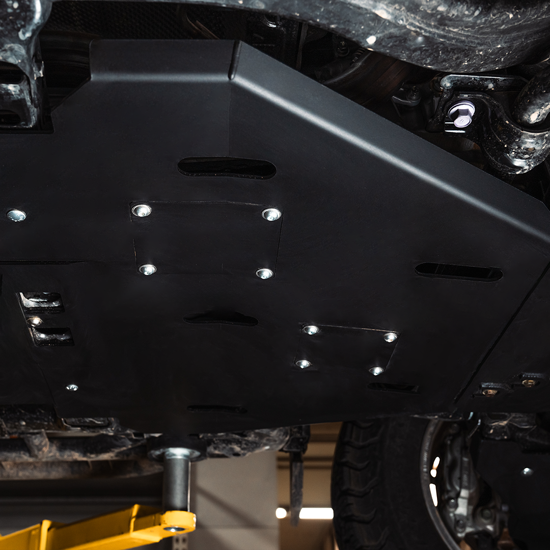 Cali Raised LED Cat Shield & Transmission Skid Plate For 2024+ Toyota Tacoma