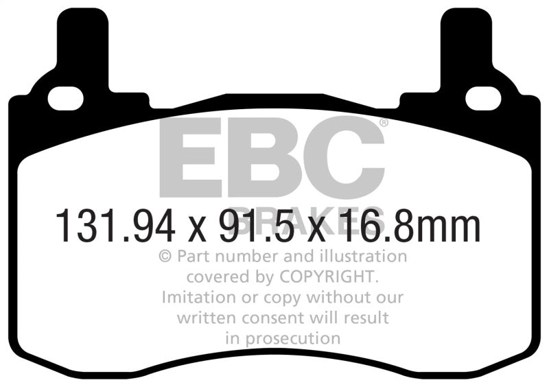 EBC 2019+ Genesis G70 2.0T (Brembo) Yellowstuff Rear Brake Pads